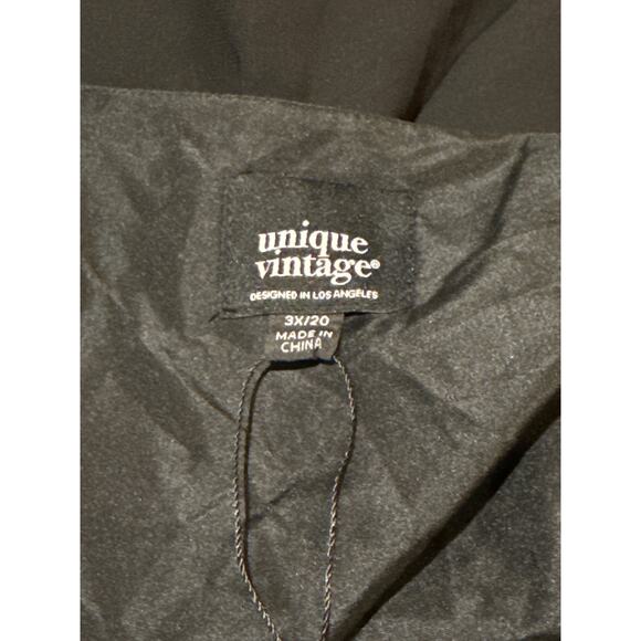 Unique Vintage 1920s Black Draped Chiffon Flapper Dress 3X 20 NWOT - Picture 4 of 4